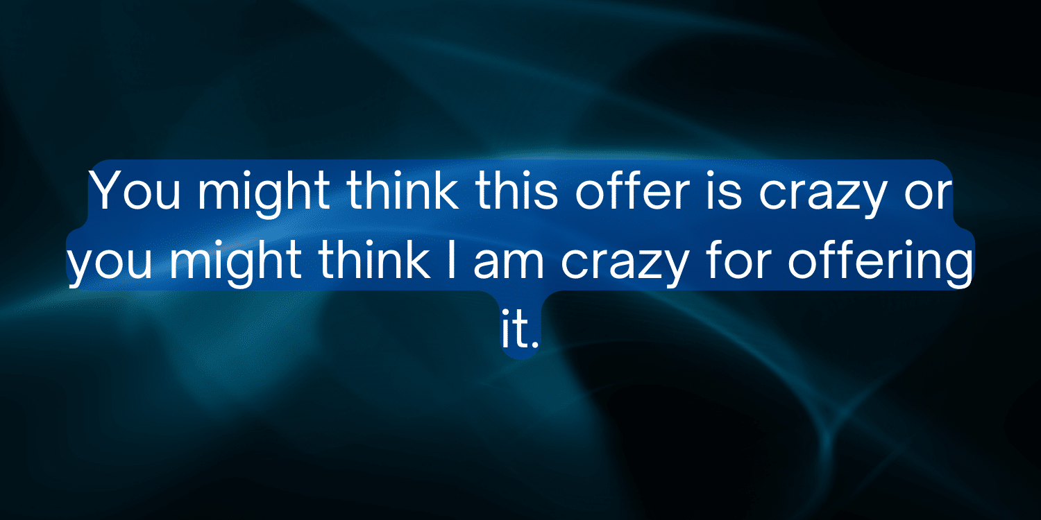 You might think