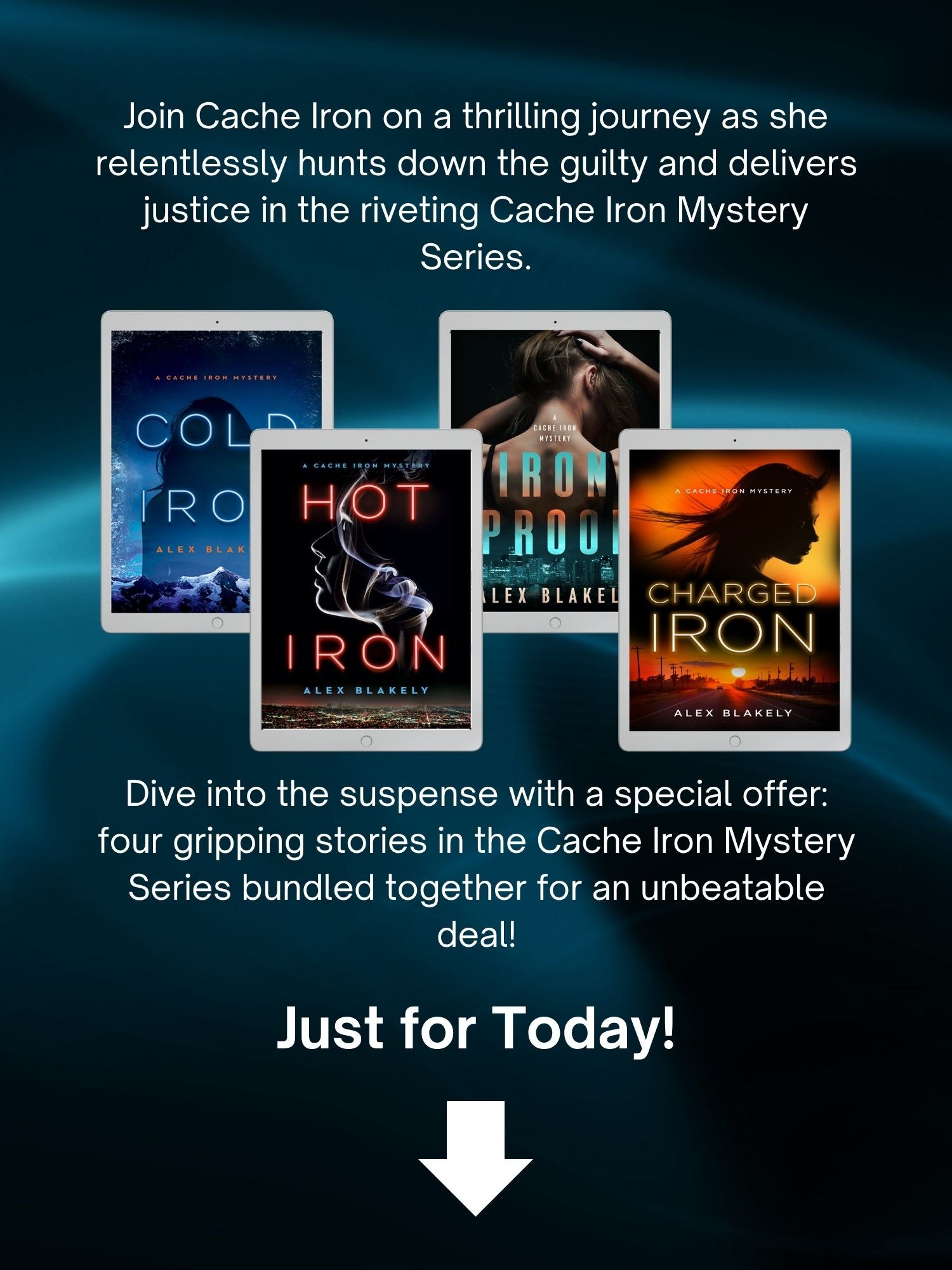 First four books in the Cache Iron Mystery Series